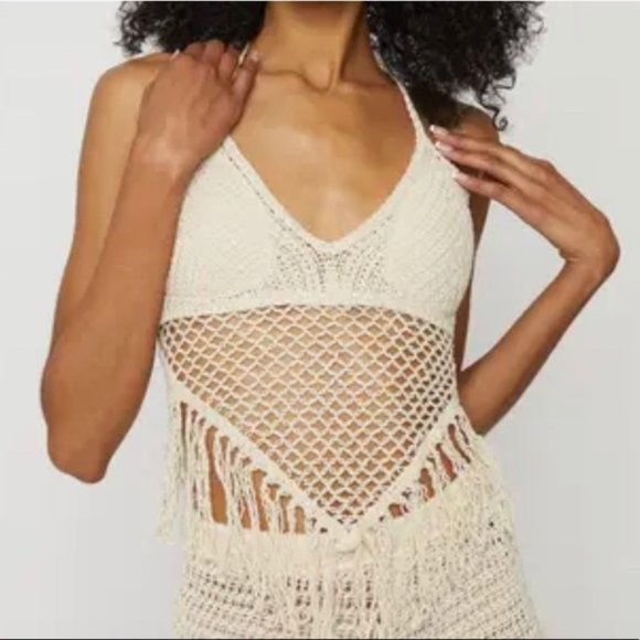 Crochet Boho Festival Halter Top Sans Souci - Picture 3 of 6